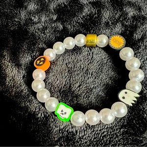 Faux Pearl Y2k style Halloween beaded bracelet